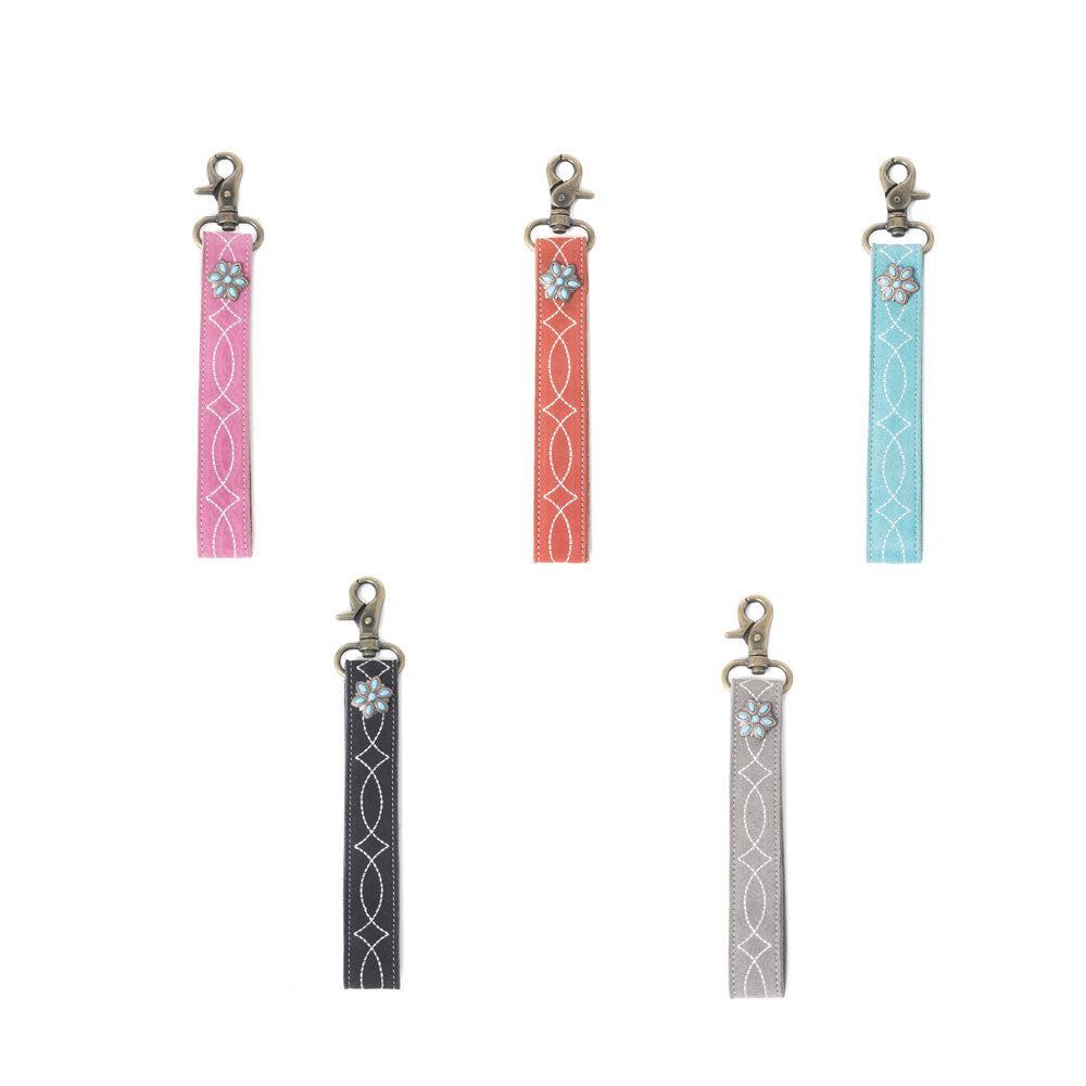 Rodeo Rose Leather Key Fob Variant Combo