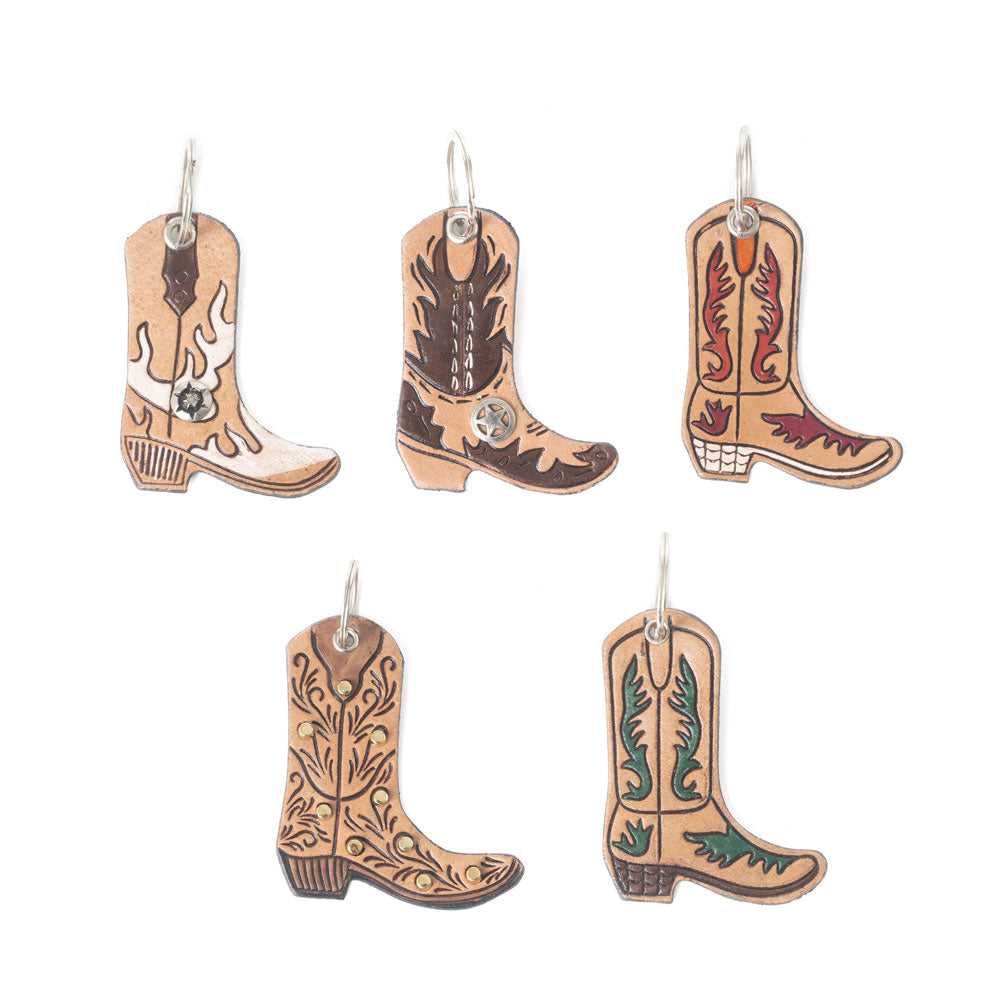 Boot Scootin’ Charm Leather Key Fob Variant Combo