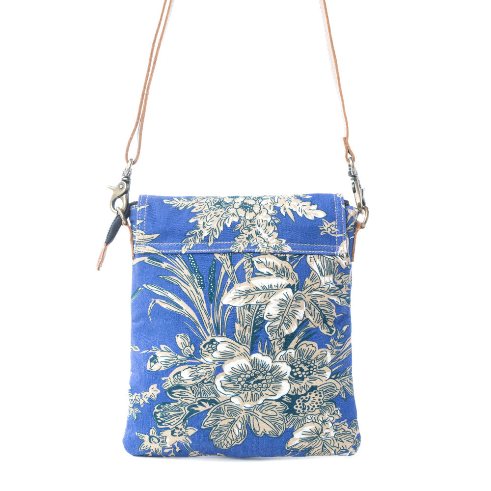 Azure Bloom Crossbody Bag in Willow Blue