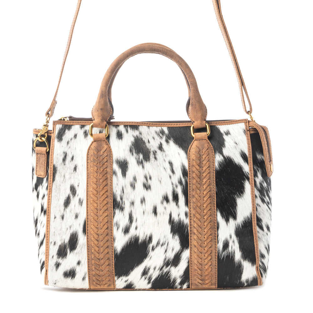 Speckled Range Hairon Leather Concealed Carry Bag in Arctic Storm