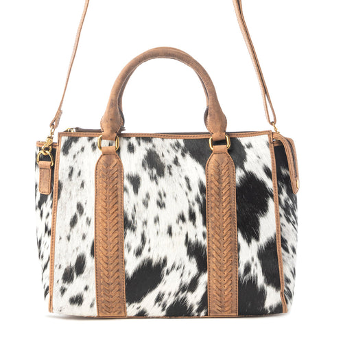 Speckled Range Hairon Leather Concealed Carry Bag in Arctic Storm