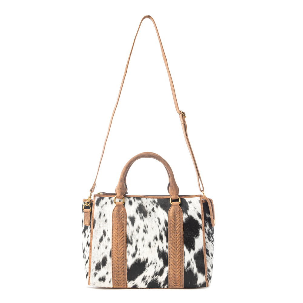 Speckled Range Hairon Leather Concealed Carry Bag in Arctic Storm