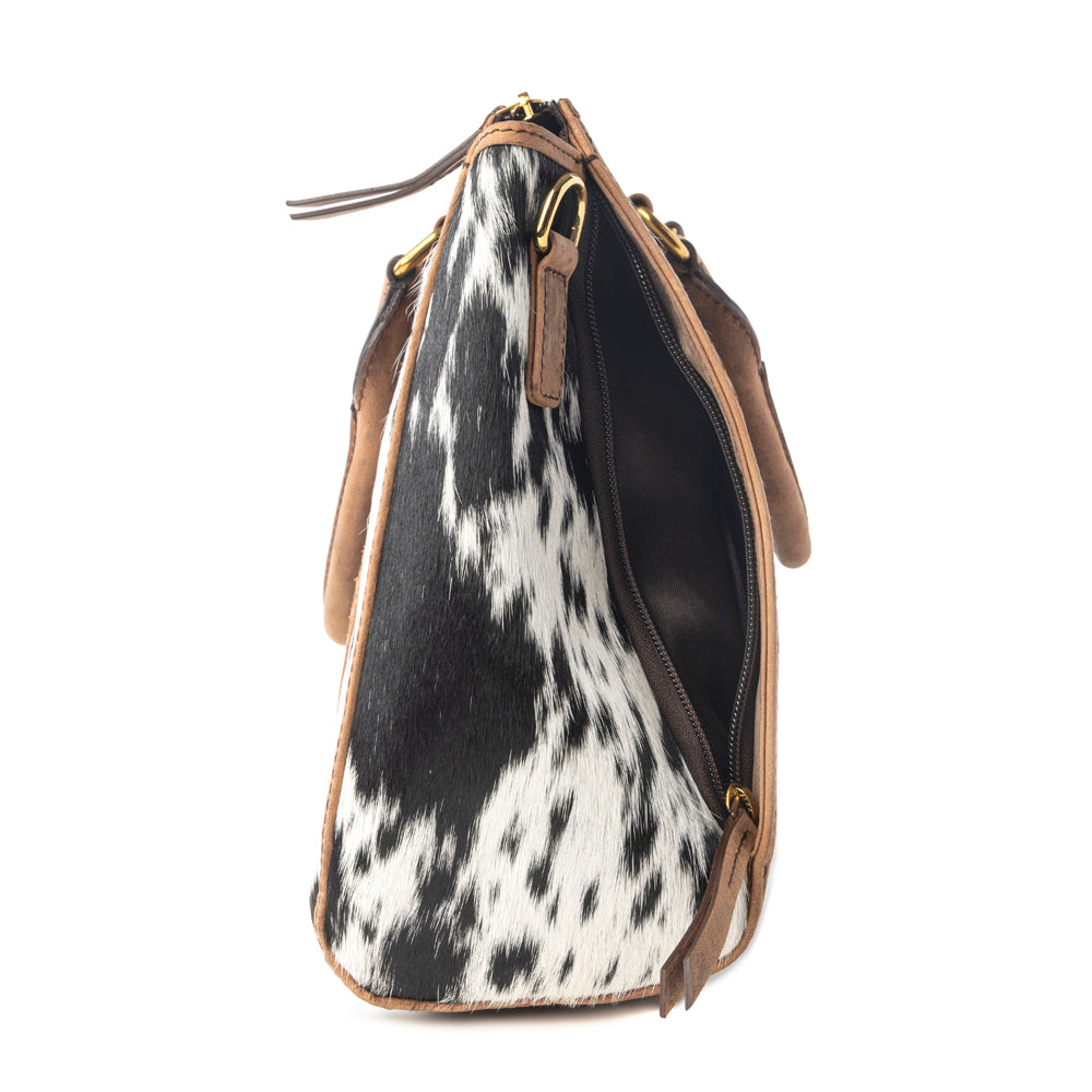 Speckled Range Hairon Leather Concealed Carry Bag in Arctic Storm