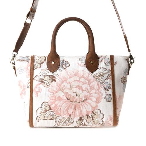 Myra Rosy Trails Crossbody Bag in Faded Plum