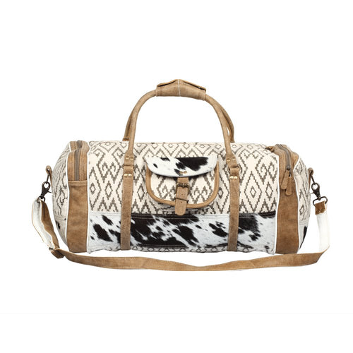 Cross Design Rug & Hairon Pocket Traveller Bag