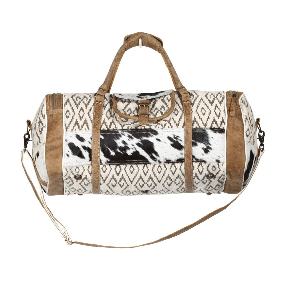 Cross Design Rug & Hairon Pocket Traveller Bag