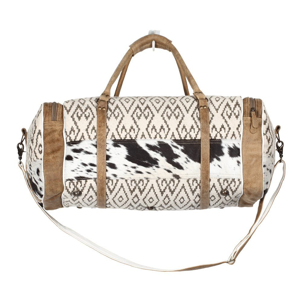 Cross Design Rug & Hairon Pocket Traveller Bag