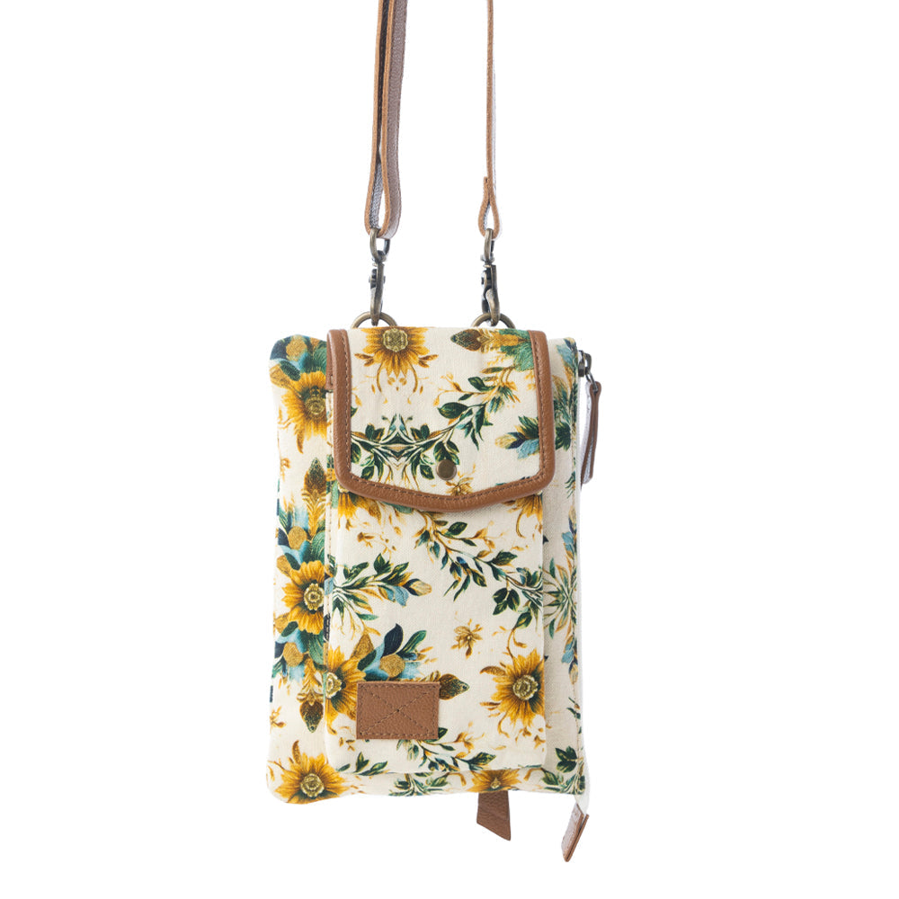 Amber Ray Crossbody Bag with Phone Compartment in Sunlit Ivory
