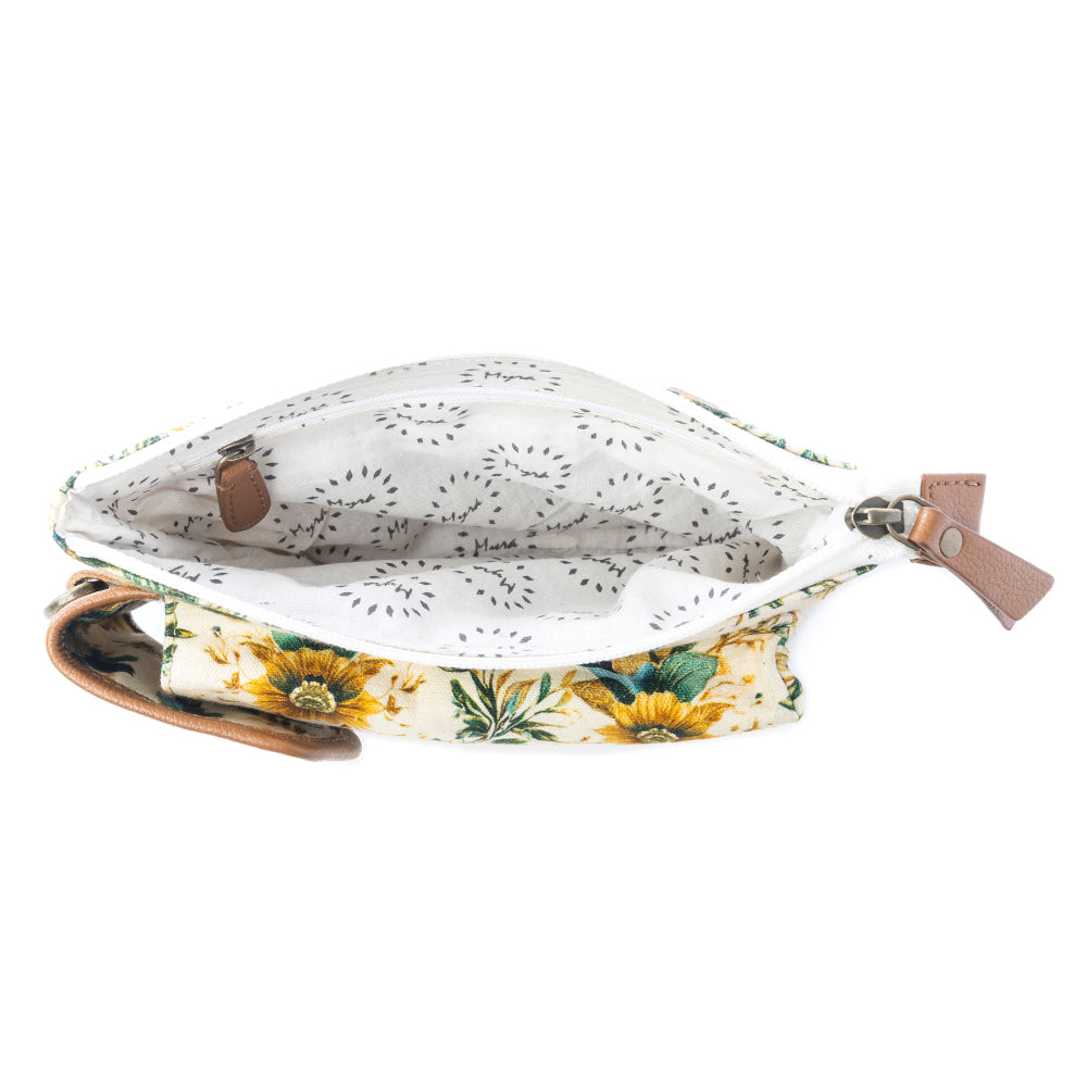 Amber Ray Crossbody Bag with Phone Compartment in Sunlit Ivory