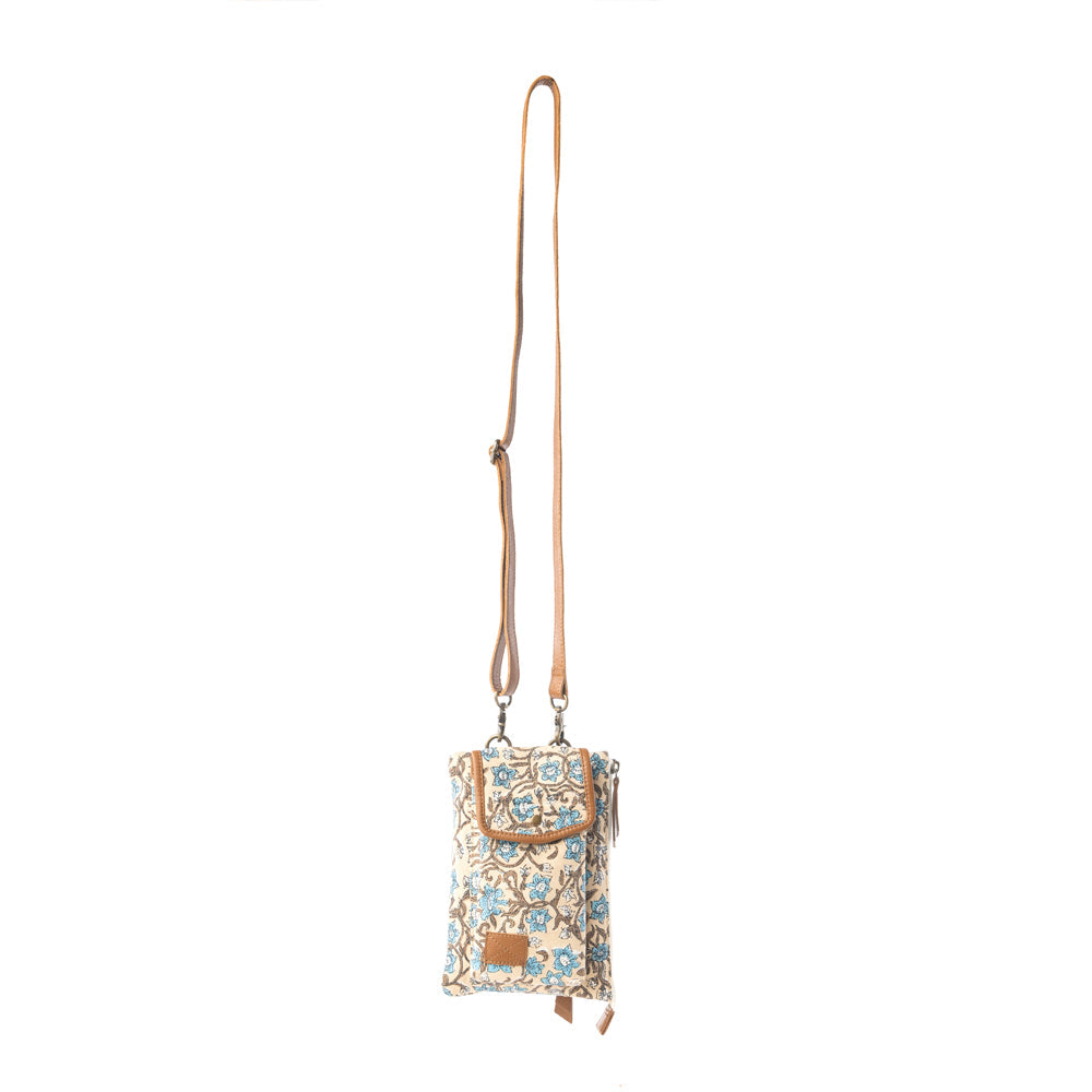 Skyvine Ridge Crossbody Bag with Phone Compartment in Blue Bloom