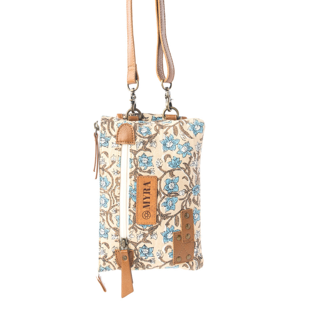 Skyvine Ridge Crossbody Bag with Phone Compartment in Blue Bloom