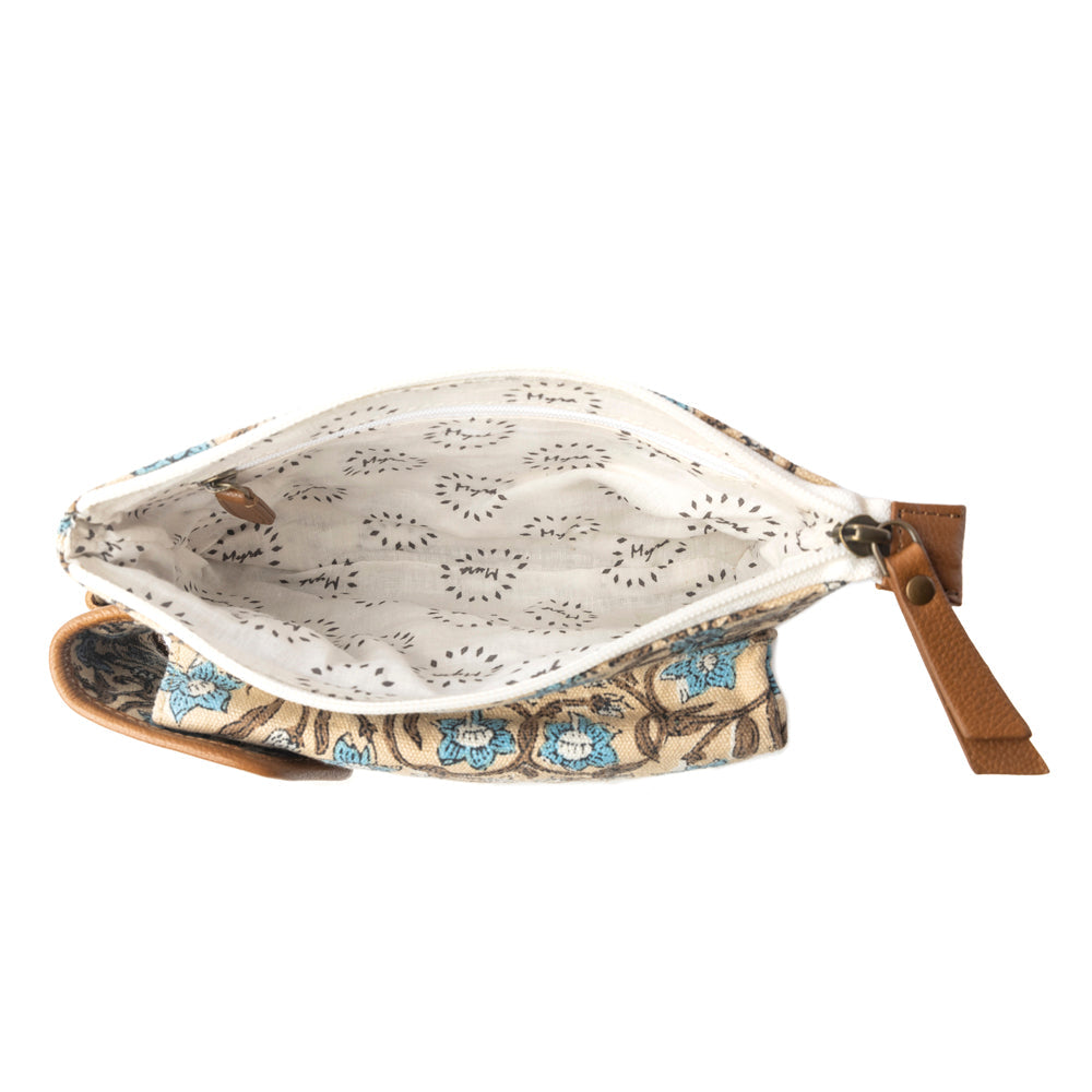Skyvine Ridge Crossbody Bag with Phone Compartment in Blue Bloom