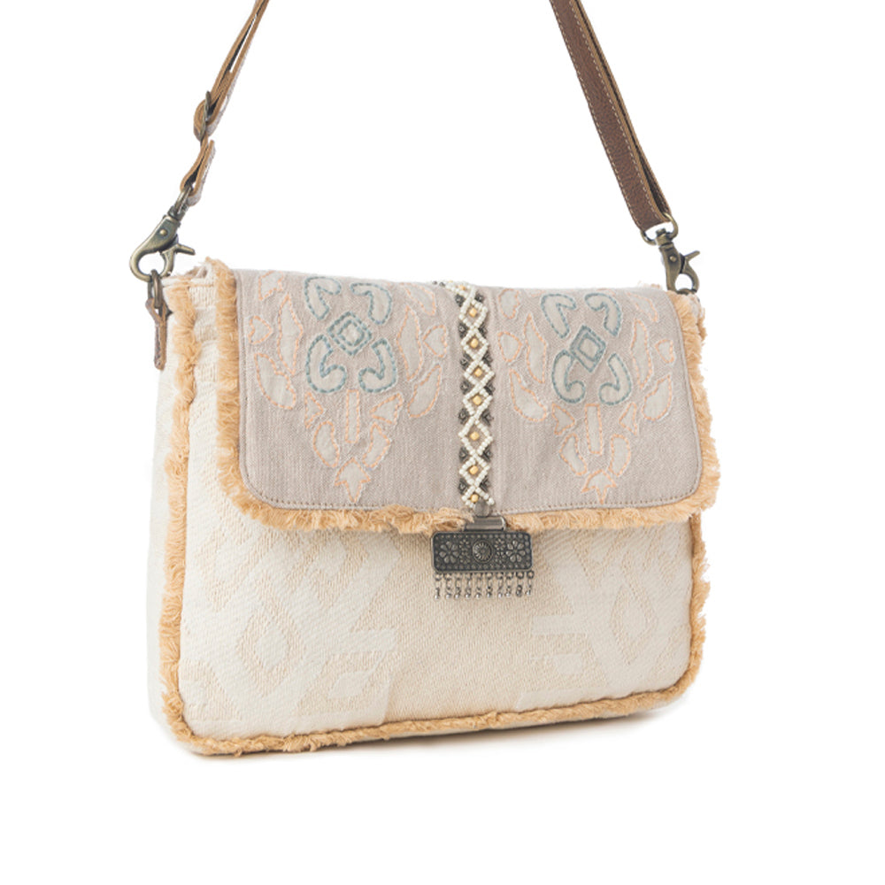 Myra Cinnamon Sands Crossbody Bag in Sunset Ivory