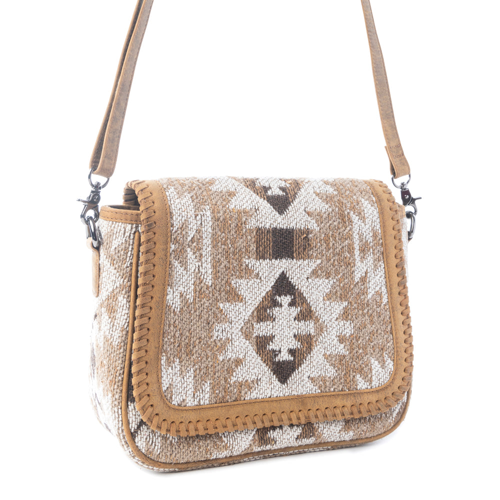 Rising Falcon Woven Shoulder Bag in Prairie Sand
