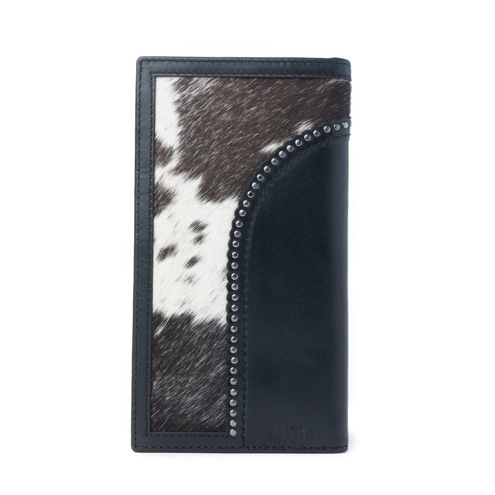Frontier Mark Hairon Leather Wallet for Men in Dusthorn Black