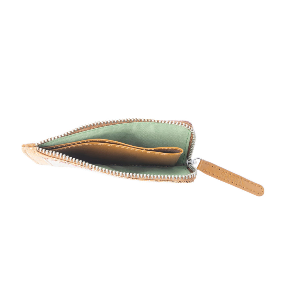 Ashen Blush Leather Wallet in Mauve Snake Print