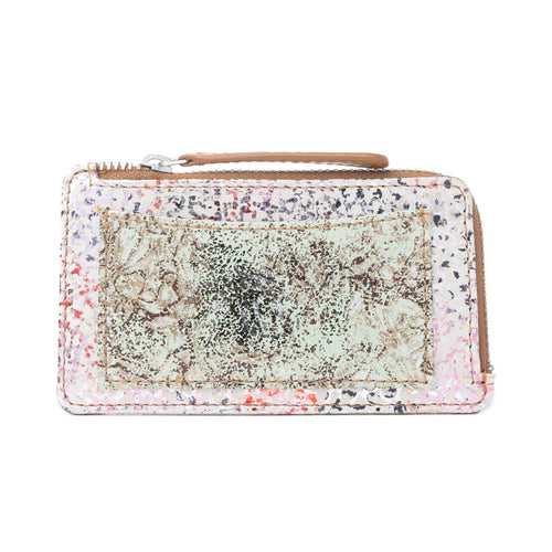 Oasis Gleam Leather Wallet in Sapphire Snake Print