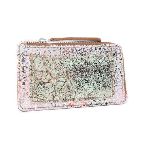 Oasis Gleam Leather Wallet in Sapphire Snake Print
