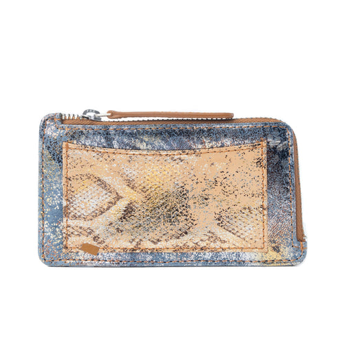 Shadow Celeste Leather Wallet in Frosted Snake Print