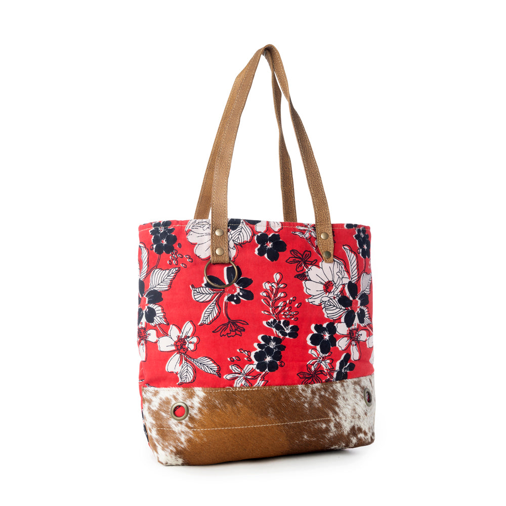 Coral Flower Tote Bag