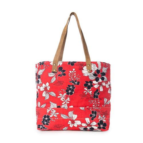 Coral Flower Tote Bag