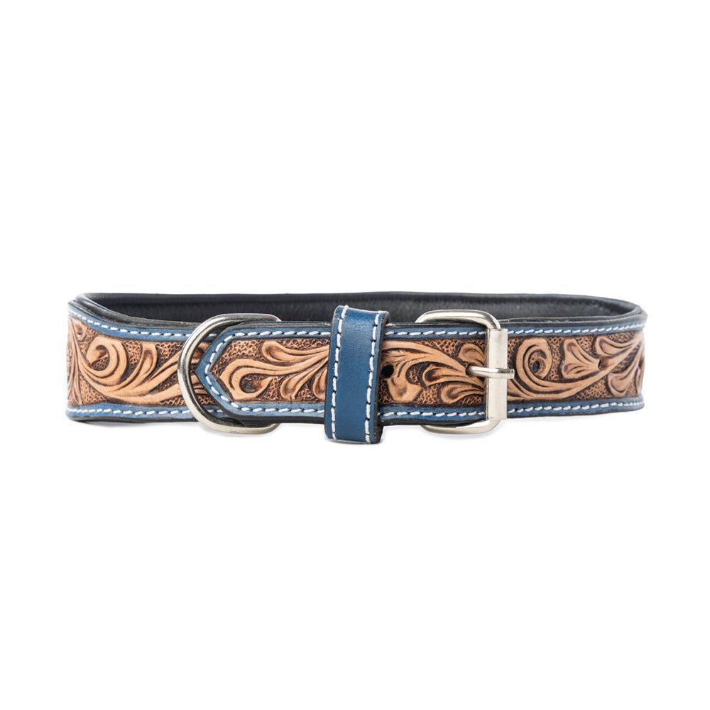 Running Free Beaded Heritage Dog Collar in Brown