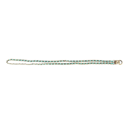 Cowgirl Lasso Phone Chain in Silver & Teal