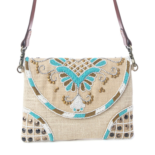 Desert Phoenix Crossbody Bag in Aqua Jewel