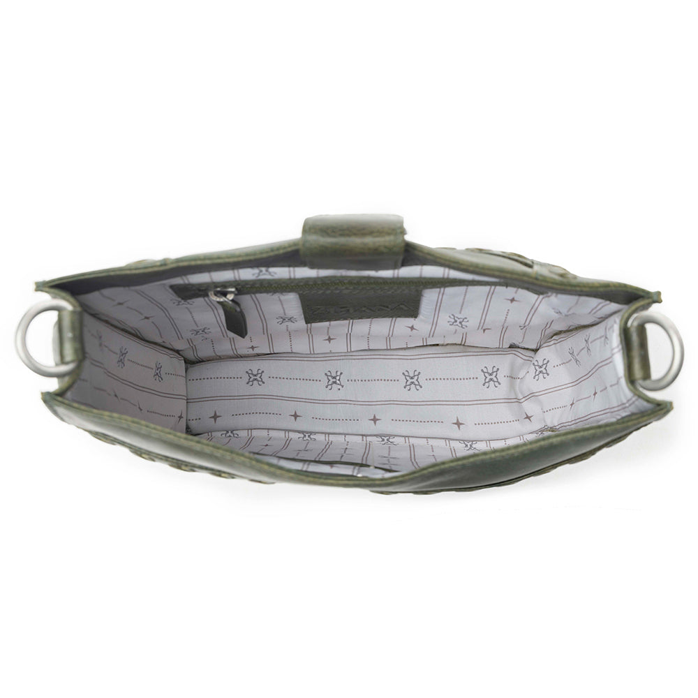 Zidana Mirelle Woven Veg Tanned Leather Sling Bag Variant Combo