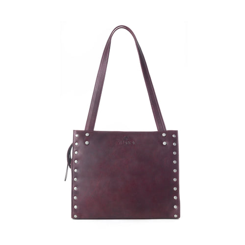 Zidana Aria Amethyst Veg Tanned Leather Tote Bag Variant Combo