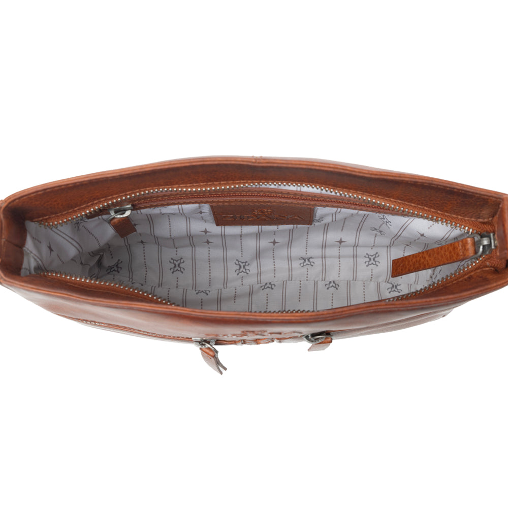 Zidana El Paso Twin Veg Tanned Leather Crossbody Bag Variant Combo