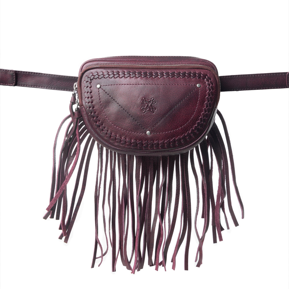 Zidana Stormy Trails Fringed Veg Tanned Leather Bag Variant Combo