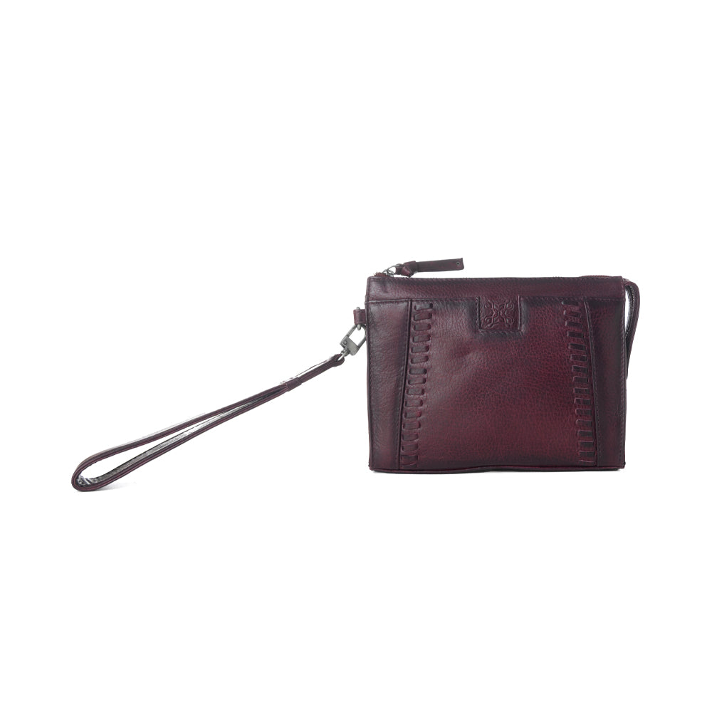 Zidana Bandera Ridge Veg Tanned Leather Wristlet Variant Combo