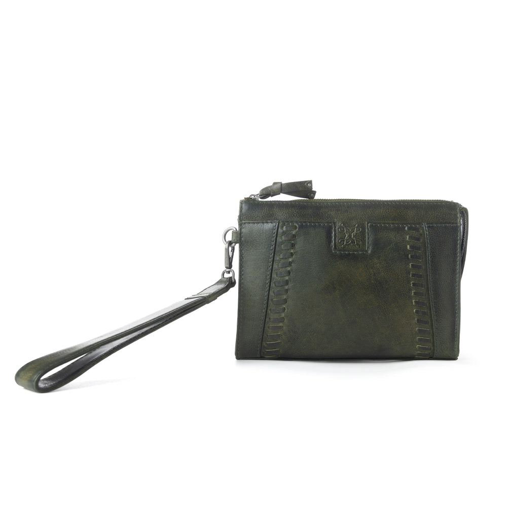 Zidana Bandera Ridge Veg Tanned Leather Wristlet Variant Combo