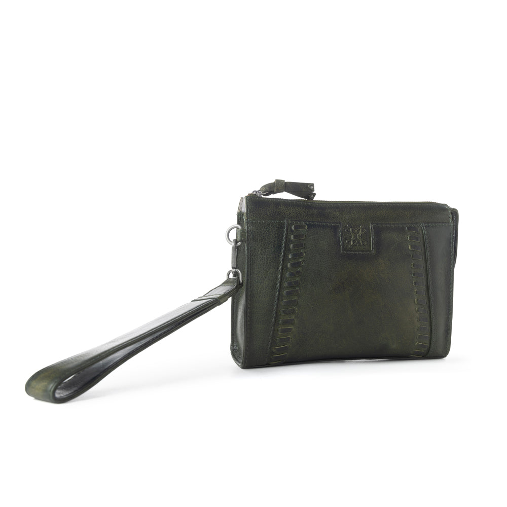 Zidana Bandera Ridge Veg Tanned Leather Wristlet Variant Combo