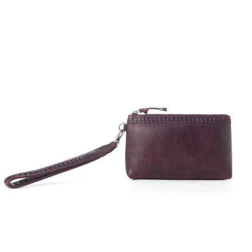 Zidana Ethel Mini Veg Tanned Leather Wristlet Variant Combo