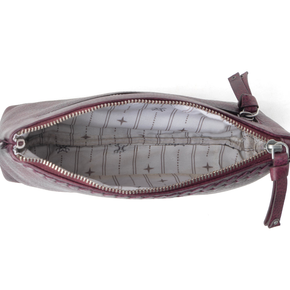 Zidana Ethel Mini Veg Tanned Leather Wristlet Variant Combo