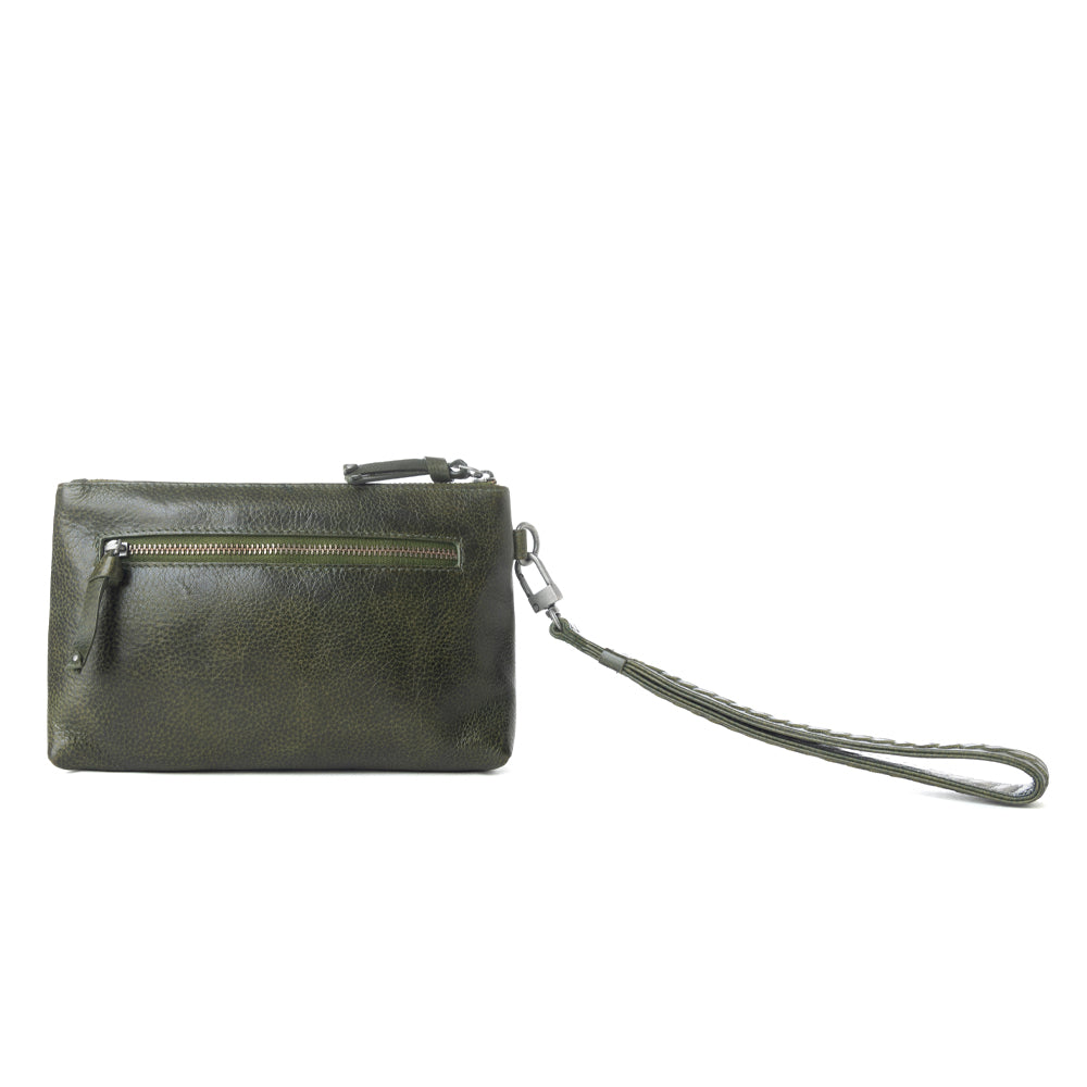 Zidana Ethel Mini Veg Tanned Leather Wristlet Variant Combo