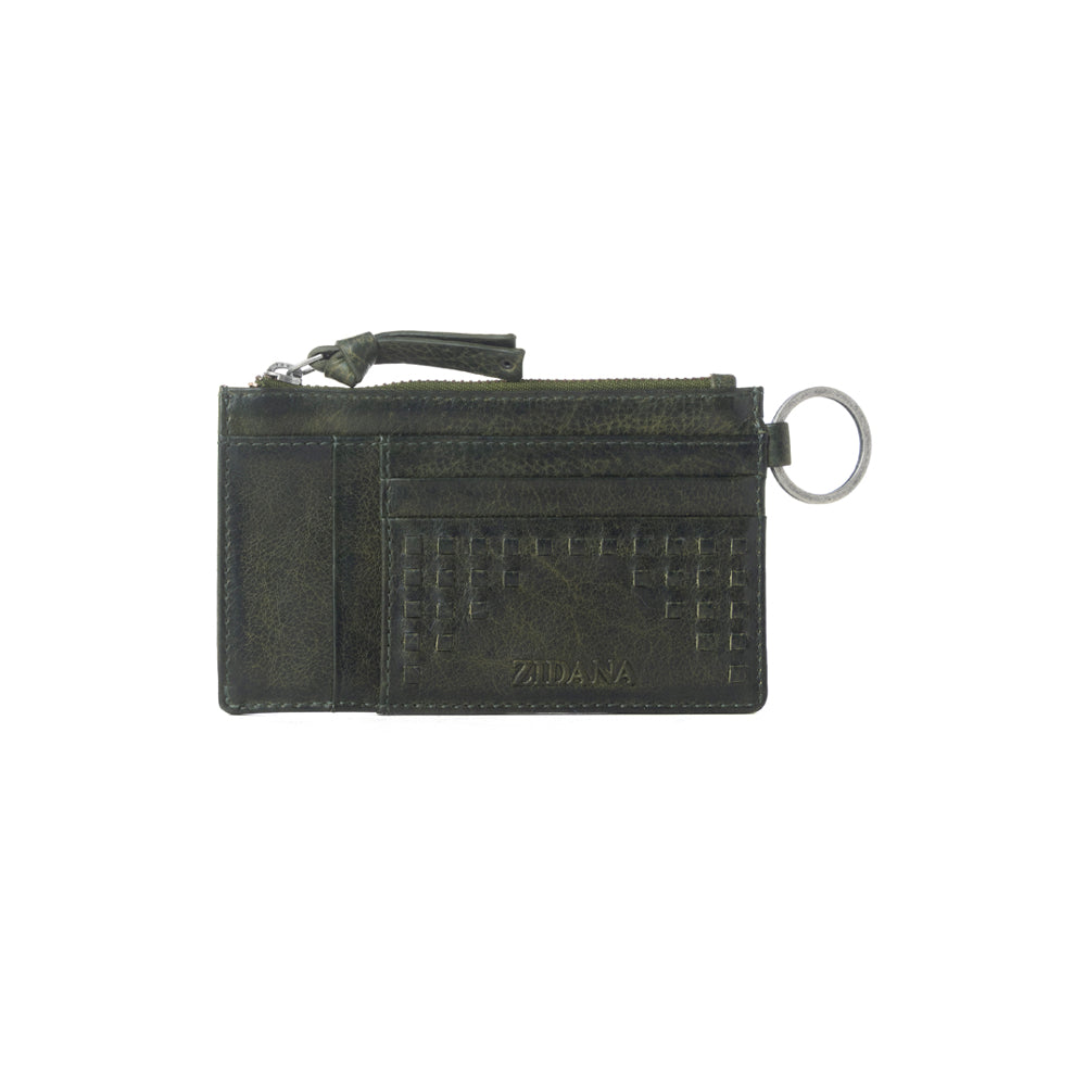 Zidana Vino Braided Veg Tanned Leather Wallet Variant Combo