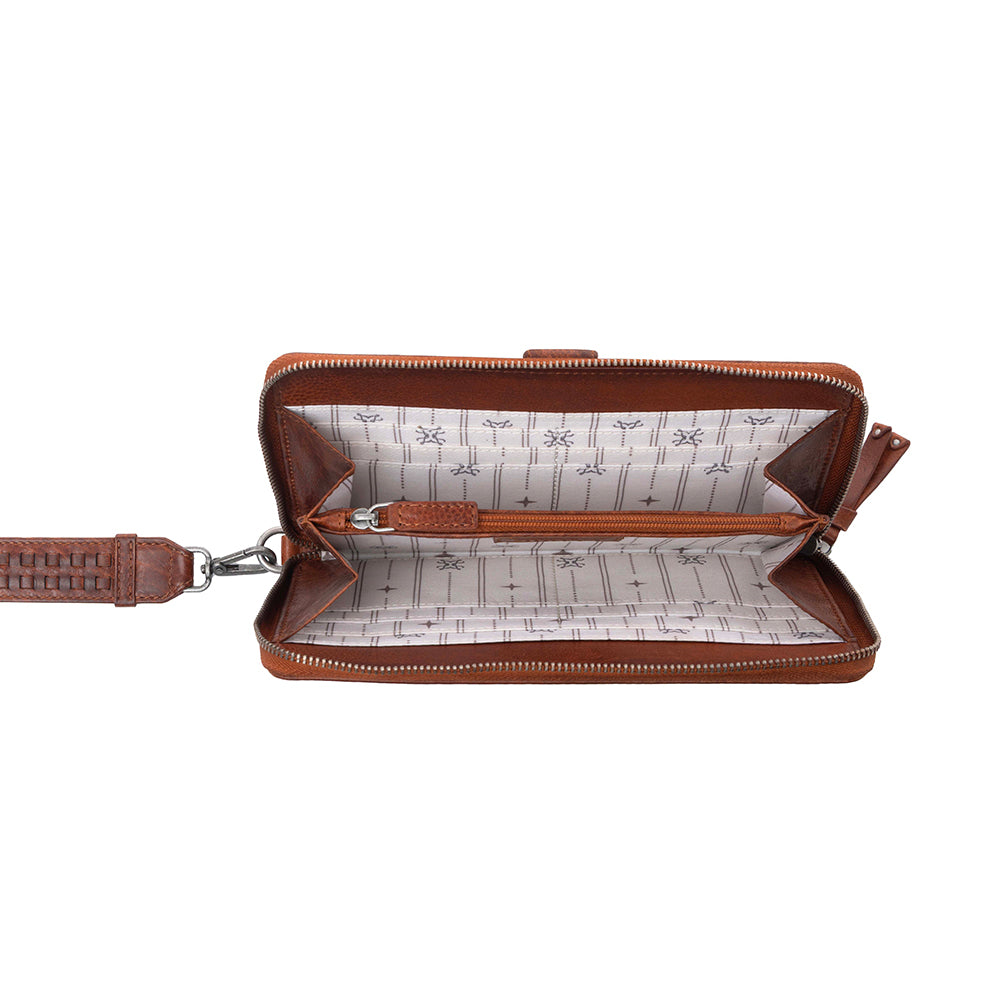 Zidana Elko Braided Veg Tanned Leather Wallet Variant Combo