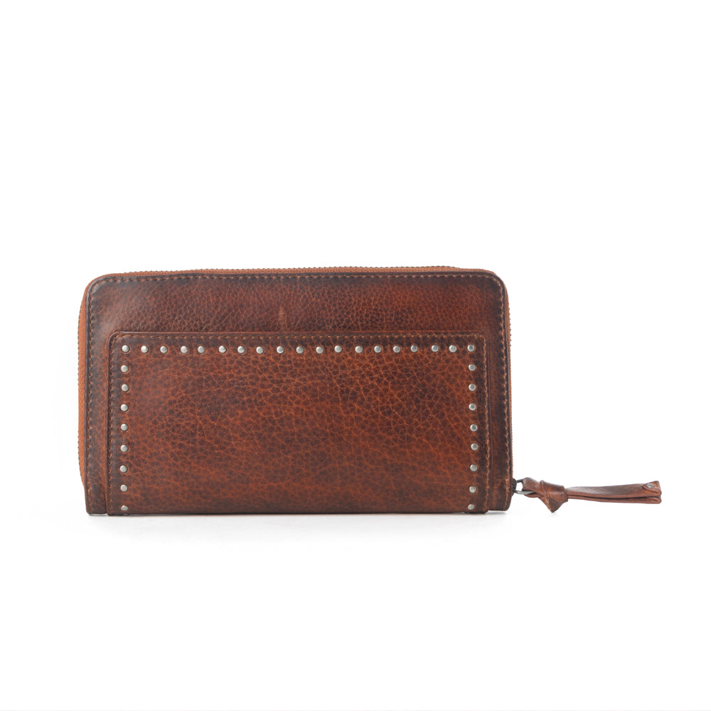 Zidana Astra Studded Veg Tanned Leather Wallet Variant Combo