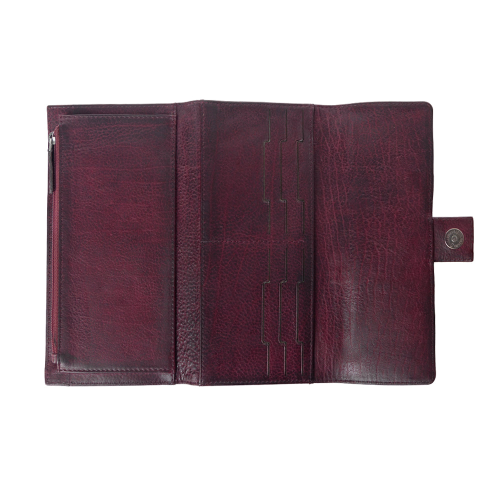 Zidana Santa Fe Woven Veg Tanned Leather Wallet Variant Combo