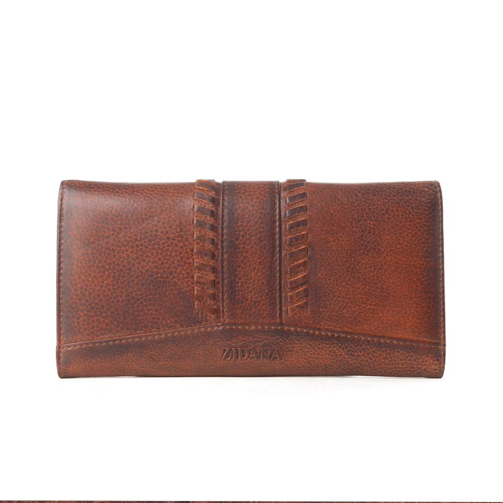 Zidana Santa Fe Woven Veg Tanned Leather Wallet Variant Combo