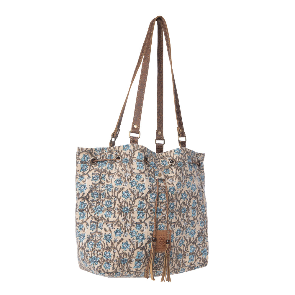Southern Bloom Cotton & Leather Bucket Bag Variant Combo