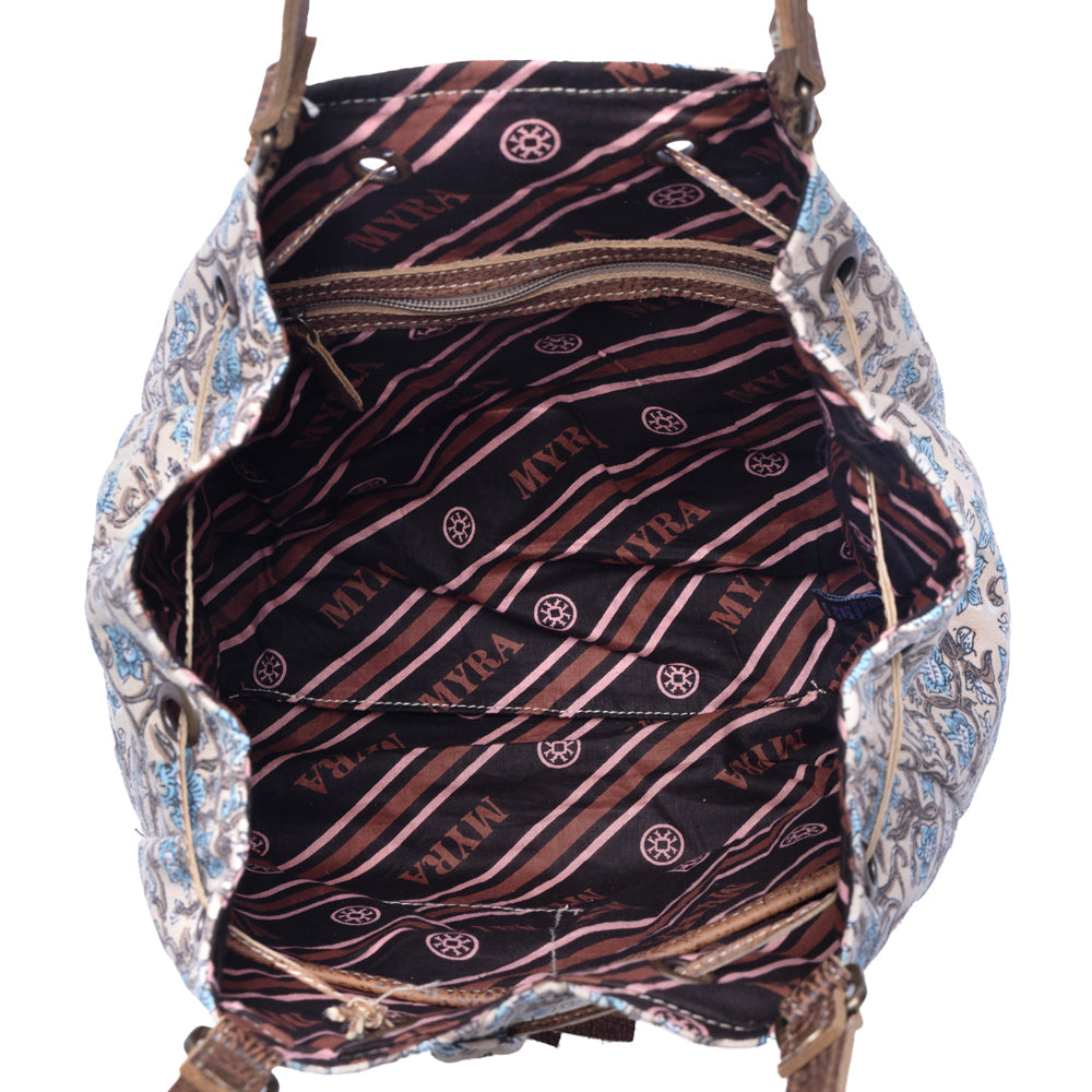 Southern Bloom Cotton & Leather Bucket Bag Variant Combo