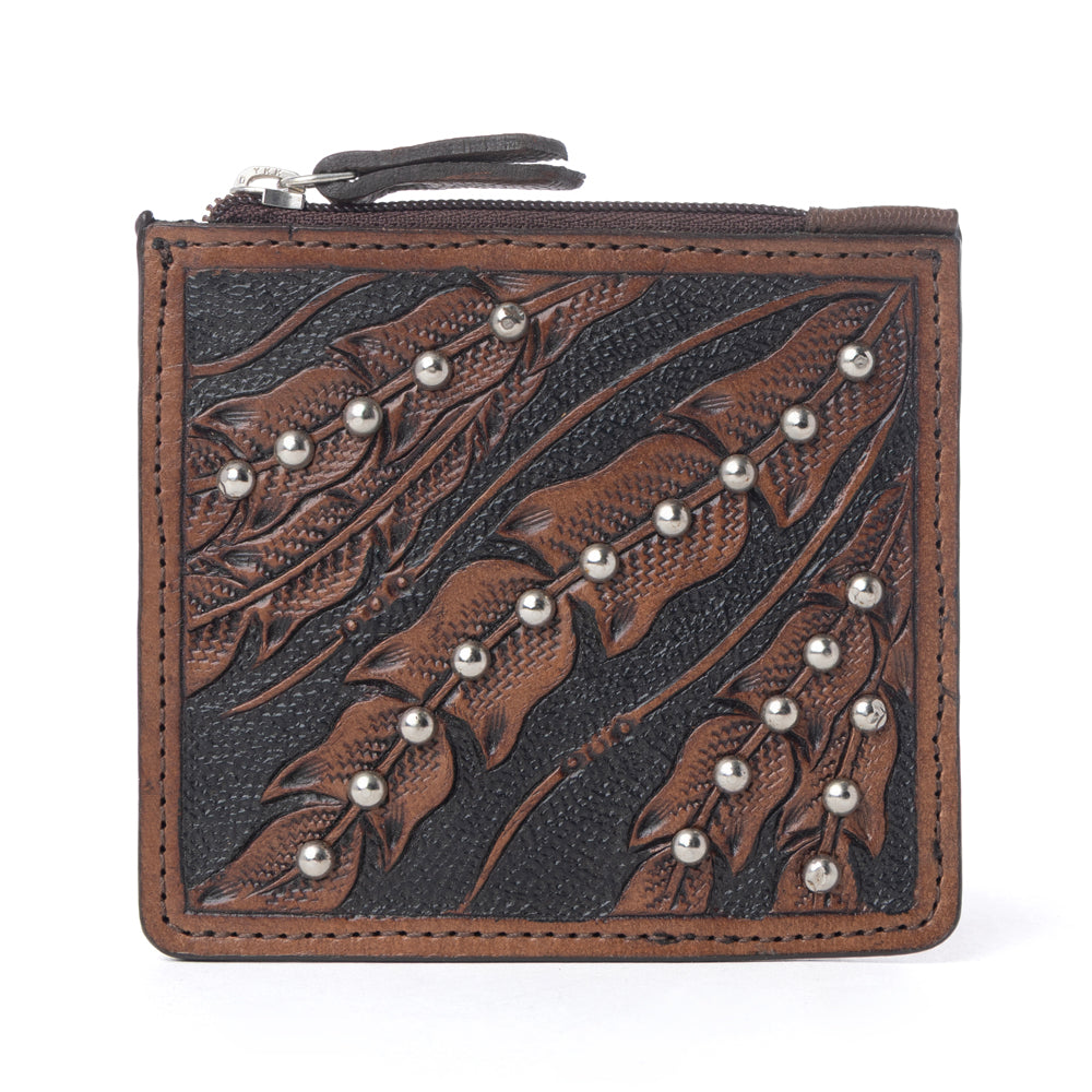 Briar Creek Handtooled Leather Credit Card Holder in Heritage Brown