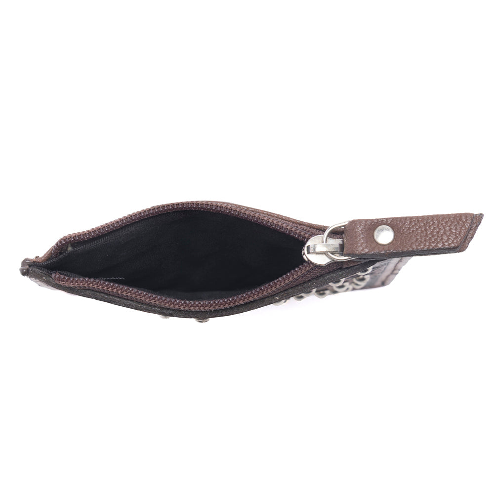 Briar Creek Handtooled Leather Credit Card Holder in Heritage Brown