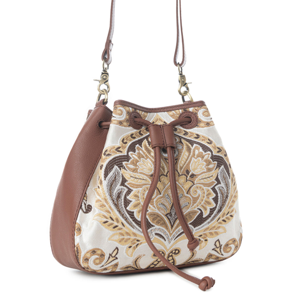 Myra Old Soul Bucket Bag in Golden Ivory