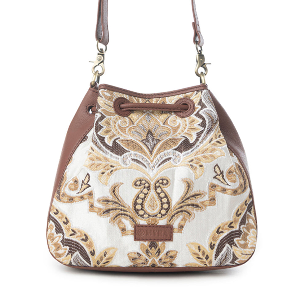 Myra Old Soul Bucket Bag in Golden Ivory