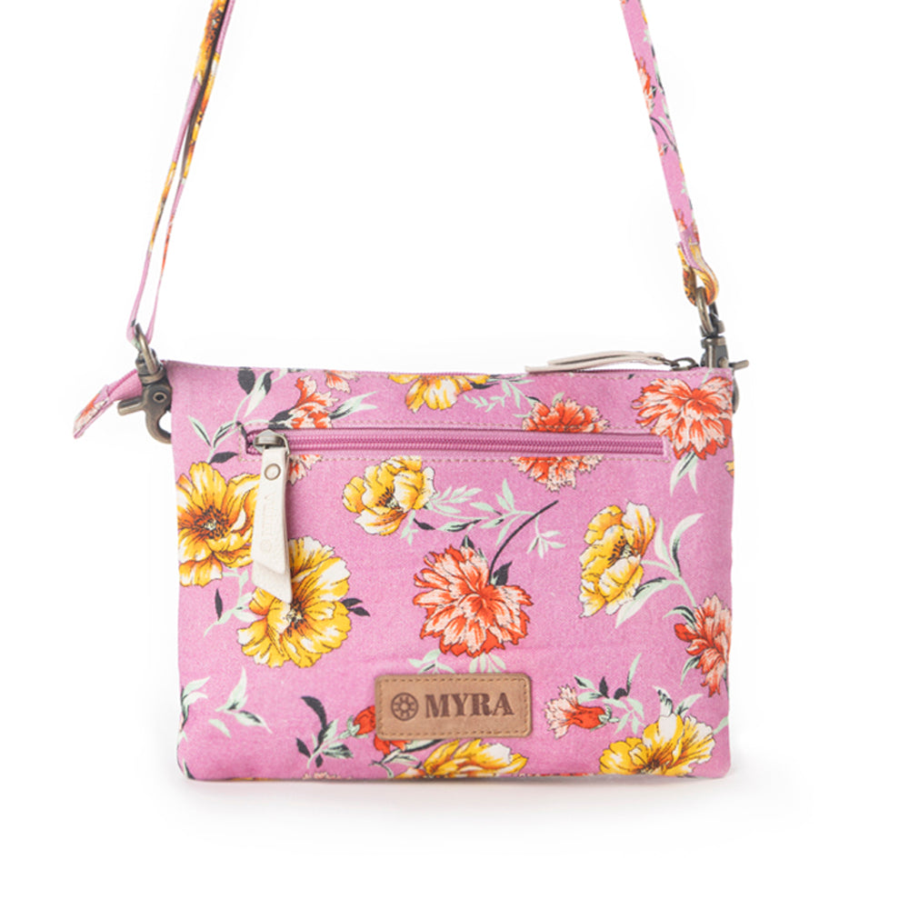 Myra Florabelle Crossbody Bag in Peach Summer